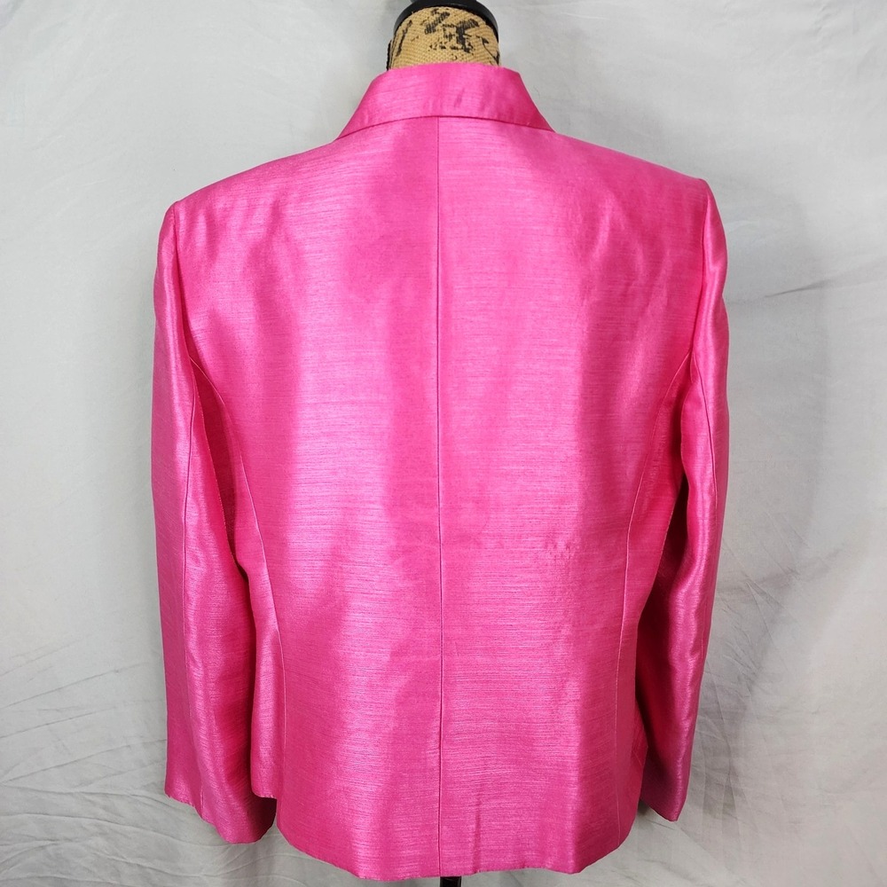 LE‎ SUIT Essentials Size 18 Shimmering Pink Barbiecore Special Occasion Blazer - Picture 5 of 13